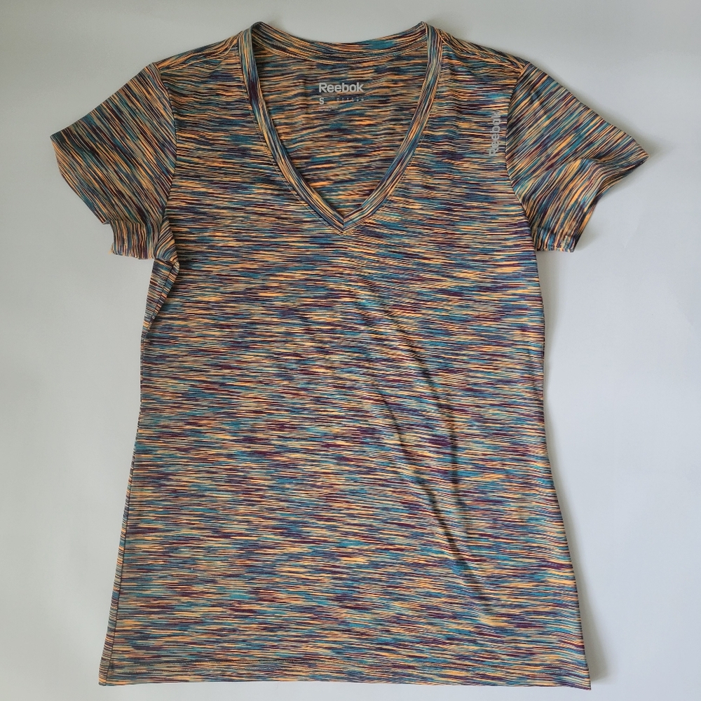 Reebok Women's Multicolor V-Neck Top